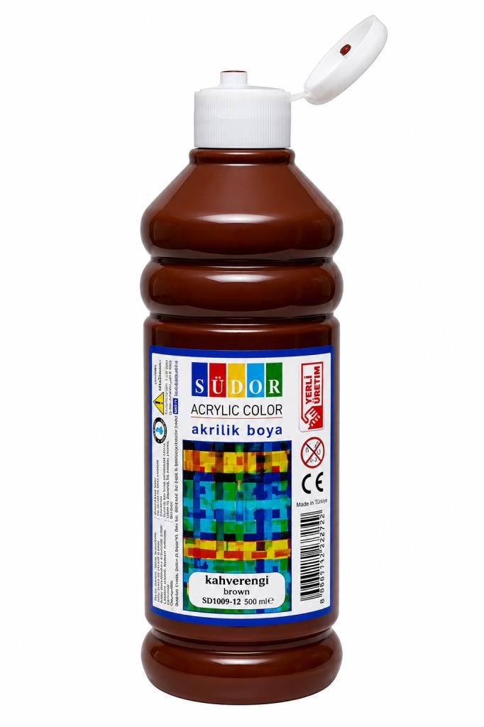MASIS/SUDOR AKRILIK BOYA 500ML KAHVERENGI