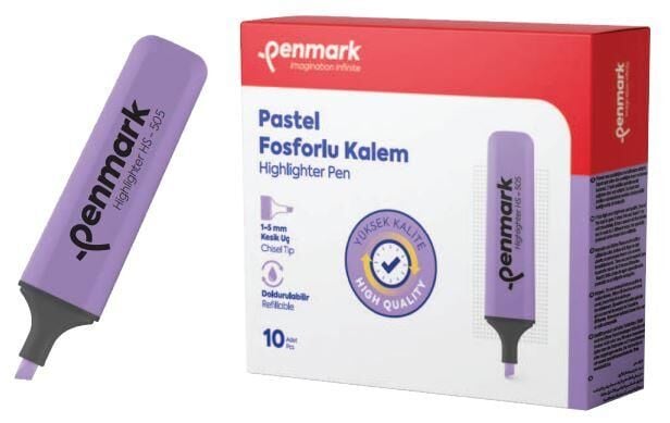 PENMARK FOSFORLU KALEM PASTEL LAVANTA 10LU 505