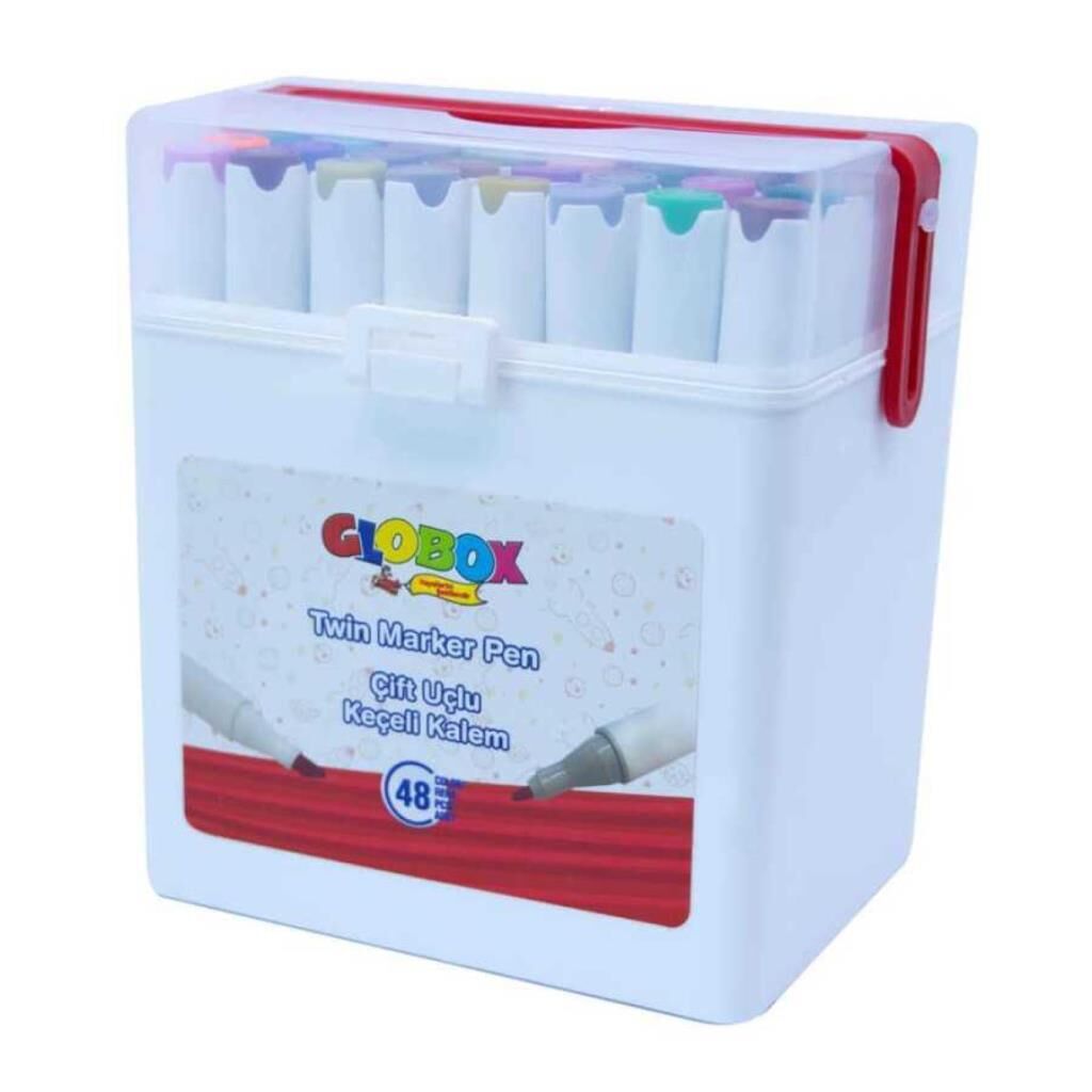GLOBOX KECELI KALEM CIFT UCLU 48 LI (3684)
