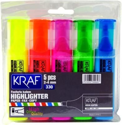 KRAF FOSFORLU KALEM 5 LI SET (330)