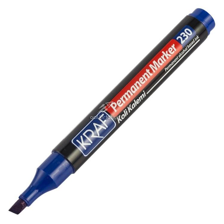 KRAF PERMANENT MARKER KESIK UC MAVI 1 LI (230)