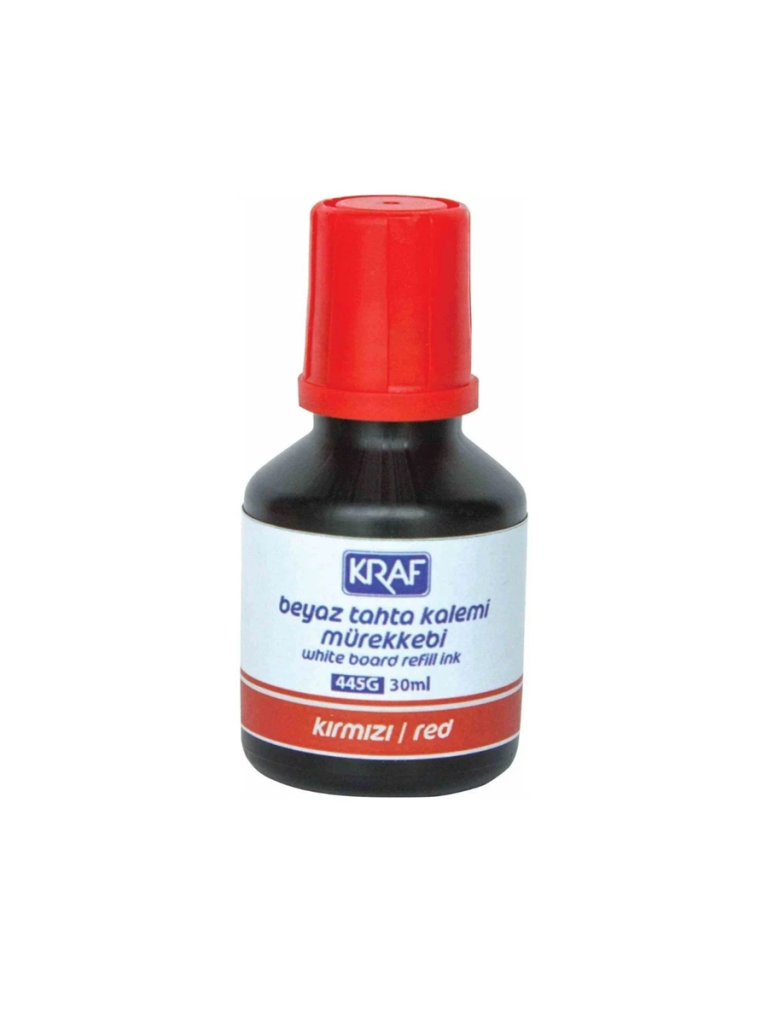 KRAF BEYAZ TAHTA MUREKKEBI 30ml KIRMIZI 1 LI(445G