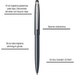 SCRIKSS F108 TUKENMEZ KALEM GREY KUTUSUZ TEKLI