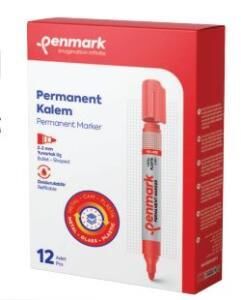 PENMARK PERMANENT MARKOR KIRMIZI12 LI KUTU HS-405