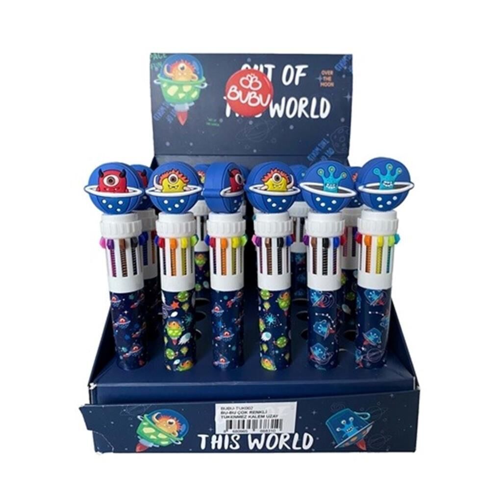 BU-BU COK RENKLI TUKENMEZ KALEM UZAY