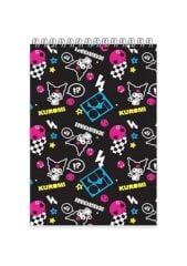 Kuromi A7 Spiralli Bloknot 42 Yaprak Çizgili 140100-12