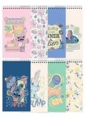 Lilo & Stitch A7 Spiralli Bloknot 42 Yaprak Çizgili