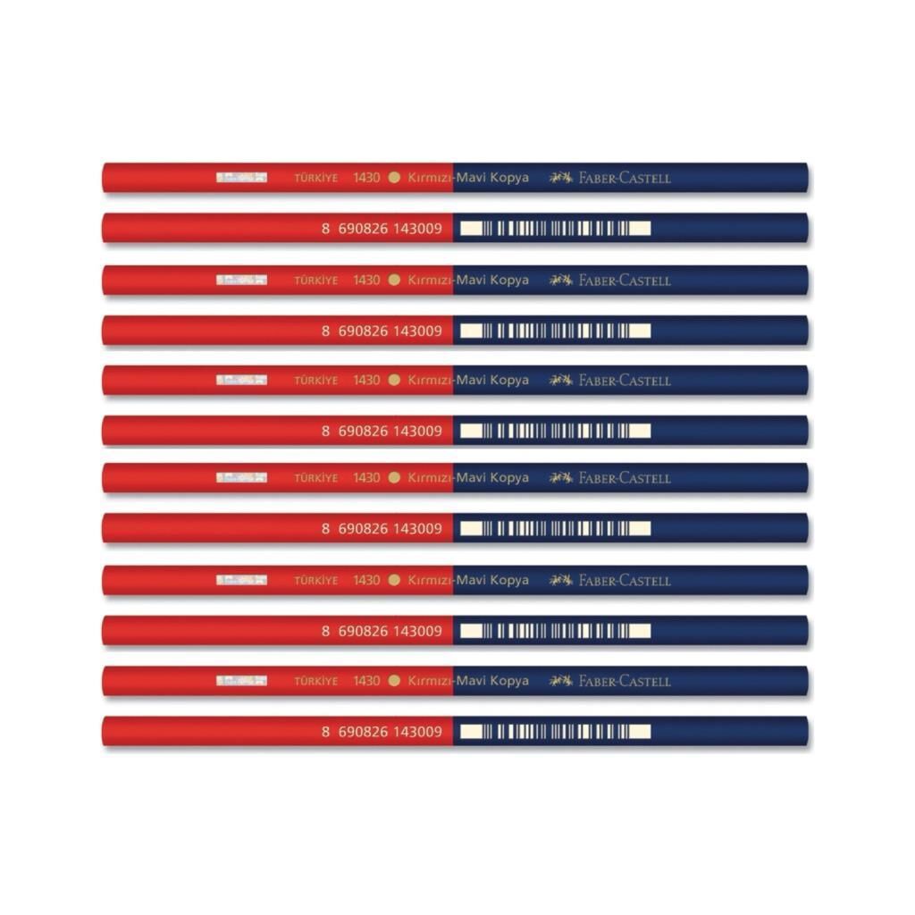 FABER KOPYA KALEMI KIRMIZI-MAVI 12 LI KUTU