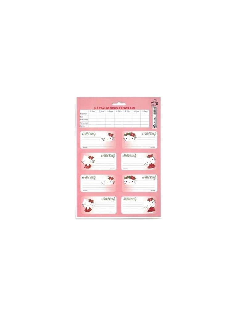 KESKIN ETIKET DERS PROGRAMLI 3 LU HELLO KITTY 2201