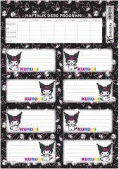 KESKIN KUROMI DERS PROGRAMLI 3LU ETIKET 220130-12