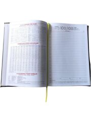 Sim 2026 Suni Deri Çizgili Ajanda 14x20 cm