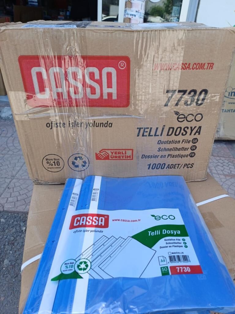 CASSA TELLI DOSYA MAVI 1000LI KOLI
