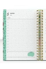 YMN Günlük Ajanda 2026 Flowers Spiralli 17x24 cm 320 Sayfa DD-020