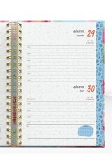 YMN Günlük Ajanda 2026 Flowers Spiralli 17x24 cm 320 Sayfa SPR.6 DD-020