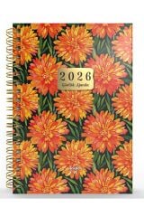 YMN Günlük Ajanda 2026 Flowers Spiralli 17x24 cm 320 Sayfa SPR.7 DD-020
