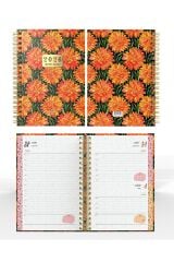 YMN Günlük Ajanda 2026 Flowers Spiralli 17x24 cm 320 Sayfa SPR.7 DD-020