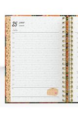 YMN Günlük Ajanda 2026 Flowers Spiralli 17x24 cm 320 Sayfa SPR.7 DD-020