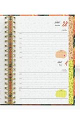 YMN Günlük Ajanda 2026 Flowers Spiralli 17x24 cm 320 Sayfa SPR.7 DD-020