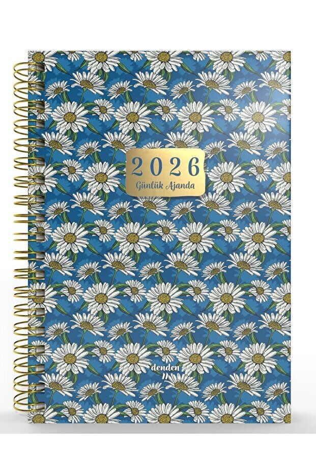 YMN Günlük Ajanda 2026 Flowers Spiralli 17x24 cm 320 Sayfa SPR.1 DD-020