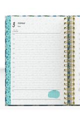 YMN Günlük Ajanda 2026 Flowers Spiralli 17x24 cm 320 Sayfa SPR.1 DD-020