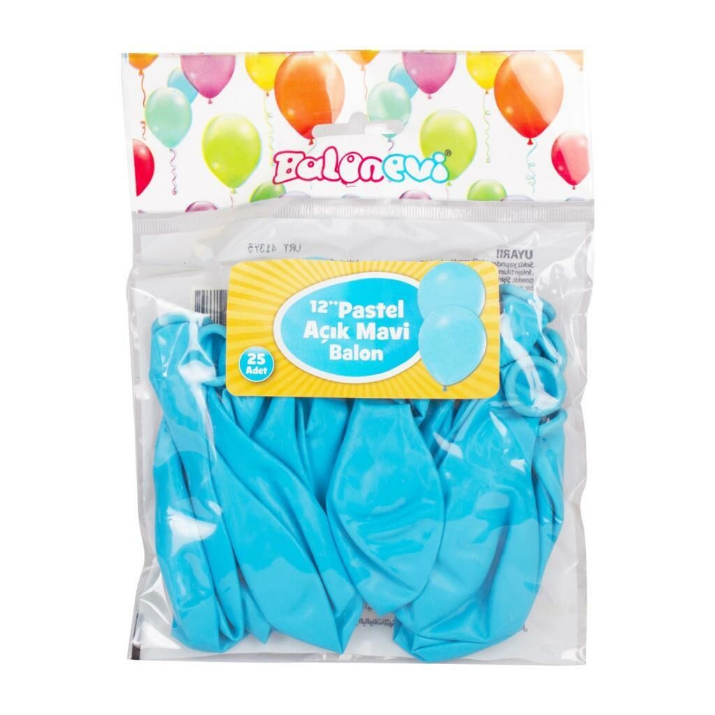 BALONEVI BALON PASTEL ACIK MAVI 25 LI