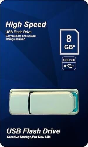 ELBA FLASH BELLEK 64 GB USB 2.0 PLASTIK BEYAZ-MAVI