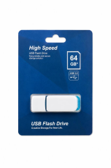 ELBA FLASH BELLEK 64 GB USB 2.0 PLASTIK BEYAZ-MAVI