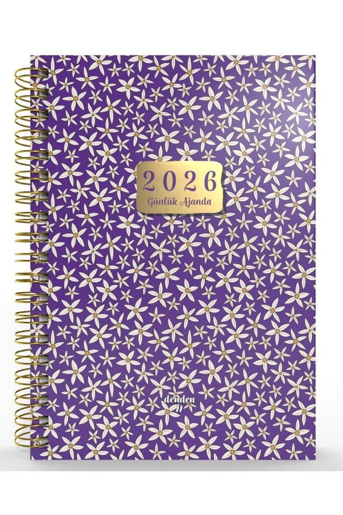 YMN Günlük Ajanda 2026 Flowers Spiralli 17x24 cm 320 Sayfa SPR.1 DD-020