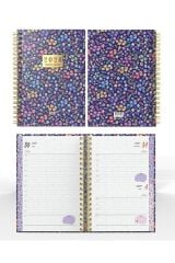 YMN Günlük Ajanda 2026 Flowers Spiralli 17x24 cm 320 Sayfa SPR.4 DD-020