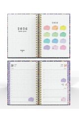 YMN Günlük Ajanda 2026 Flowers Spiralli 17x24 cm 320 Sayfa SPR.4 DD-020