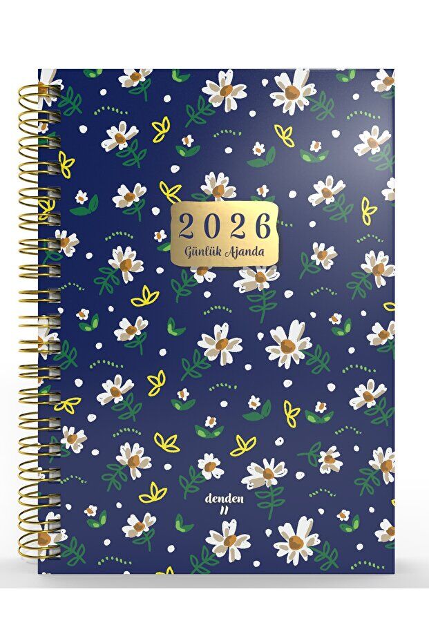YMN Günlük Ajanda 2026 Flowers Spiralli 17x24 cm 320 Sayfa SPR.3 DD-020
