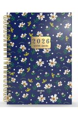 YMN Günlük Ajanda 2026 Flowers Spiralli 17x24 cm 320 Sayfa SPR.3 DD-020