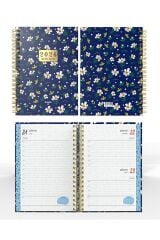 YMN Günlük Ajanda 2026 Flowers Spiralli 17x24 cm 320 Sayfa SPR.3 DD-020