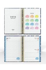 YMN Günlük Ajanda 2026 Flowers Spiralli 17x24 cm 320 Sayfa SPR.3 DD-020