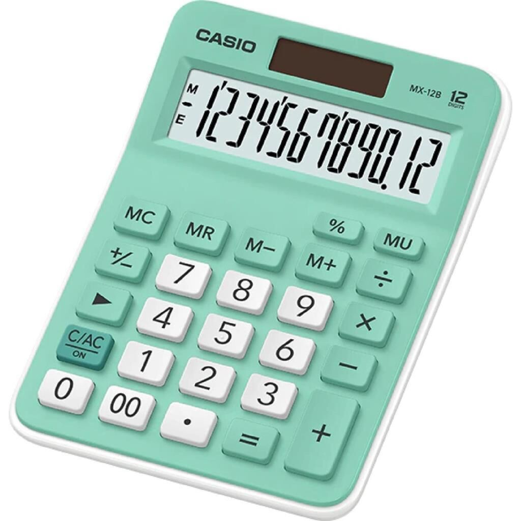 CASIO HESAP MAKINESI M.USTU MX-12B-GN (12 HANE)
