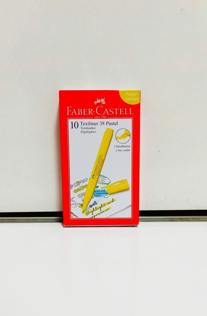 FABER-CASTELL FOSFORLU KALEM 38 PASTEL SARI 10 LU