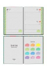 YMN 2026 Günlük Ajanda Yapraklar Yeşil 17x24 320 Sayfa