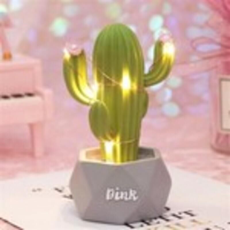 NEDI HEDIYELIK SUS KAKTUS PEMBE/YESIL ISIKLI 2019