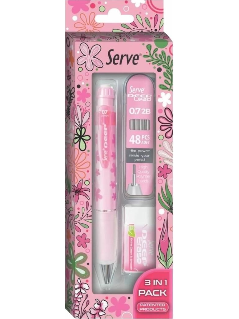 SERVE VERSATIL DEEP 07 DOGA PEMBE CICEK 3 IN 1