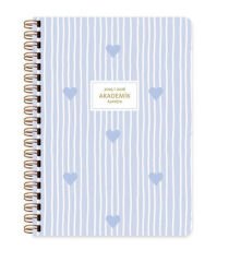 Keskin Akademik Ajanda 2026 Spiralli Mavi Kalp 16x23