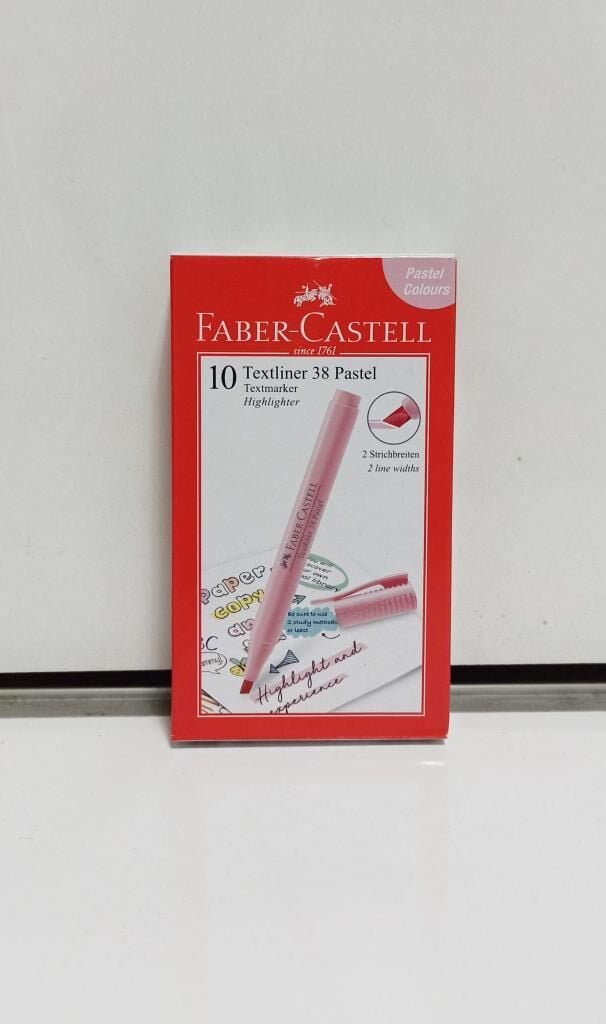 FABER-CASTELL FOSFORLU KALEM 38 PASTEL SOMON 10 LU