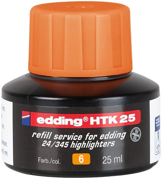 Edding Fosforlu Kalem Mürekkebi 25 ml Turuncu