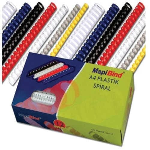 MAPI PLASTIK SPIRAL 45mm SIYAH 50 LI