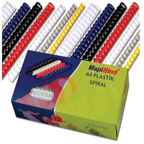 MAPI PLASTIK SPIRAL 38mm BEYAZ 50 LI