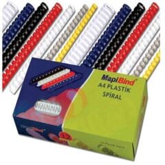 MAPI PLASTIK SPIRAL 38mm BEYAZ 50 LI