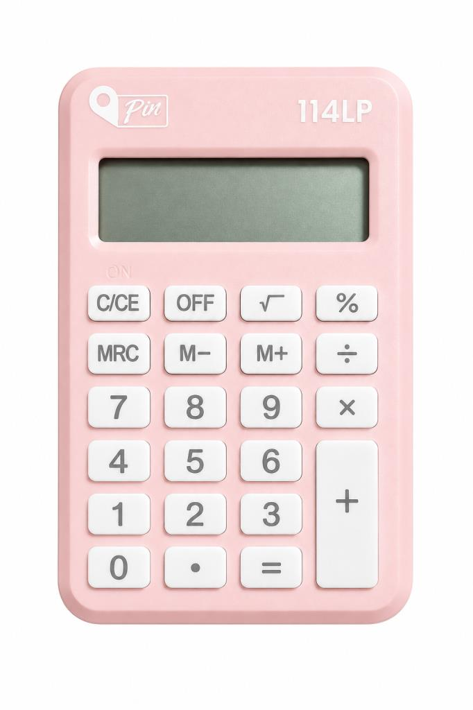 PIN HESAP MAKINESI CEP TIPI 8 HANE P.PEMBE (114LP)