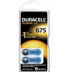 DURACELL ACTIVAIR KULAKLIK PILI 1.45V 6 LI (675)