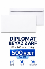DOGAN DIPLOMAT BEYAZ ZARF 105x240 110gr.500 LU