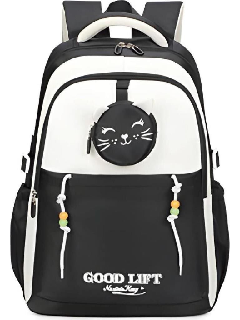 Muggle 3 Bölmeli Good Life Kolej Okul Sırt Çantası Siyah