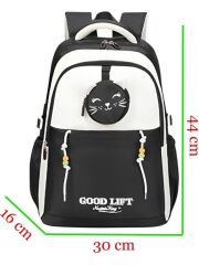 Muggle 3 Bölmeli Good Life Kolej Okul Sırt Çantası Siyah